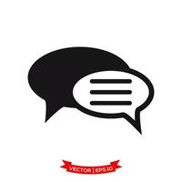 bubble speech icon in trendy flat style vector