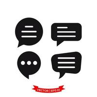 bubble speech icon in trendy flat style vector