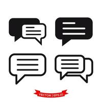 bubble speech icon in trendy flat style vector