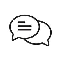 bubble speech icon in trendy flat style vector