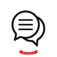 bubble speech icon in trendy flat style vector