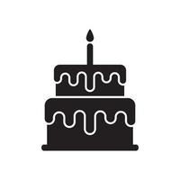 birthday cake icon vector illustration, birthday cake with candle vector illustration