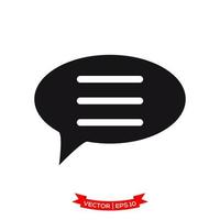 bubble speech icon in trendy flat style vector