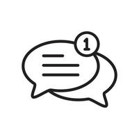 bubble speech icon in trendy flat style vector