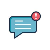 colorful bubble speech icon in trendy flat style
