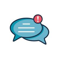 colorful bubble speech icon in trendy flat style vector
