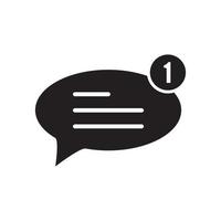 bubble speech icon in trendy flat style vector