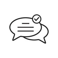 bubble speech icon in trendy flat style vector