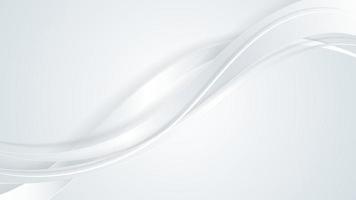 líneas curvas de onda de cinta blanca y gris 3d de lujo abstracto sobre fondo limpio vector