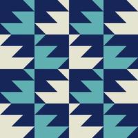 Abstract geometric pattern. Abstract geometric triangular zigzag in square shape blue-white color seamless pattern background. Use for fabric, textile, interior decoration elements, wrapping. vector