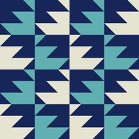 Abstract geometric pattern. Abstract geometric triangular zigzag in square shape blue-white color seamless pattern background. Use for fabric, textile, interior decoration elements, wrapping. vector