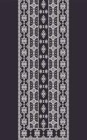 Ethnic dress, shirts pattern. Ethnic neckline embroidery pattern. Aztec southwest geometric neckline black and white color pattern. Tribal art shirts fashion. Neck embroidery border ornaments. vector