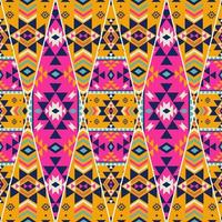 Abstract geometric patchwork pattern. Ethnic southwest aztec geometric colorful patchwork seamless pattern background. Use for fabric, ethnic interior decoration elements, upholstery, wrapping. vector
