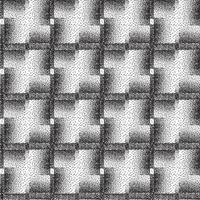 Abstract geometric dotted square shape checkered seamless pattern. Artistic polka dot ornamental stylish background. Abstract  tiled monochrome texture vector