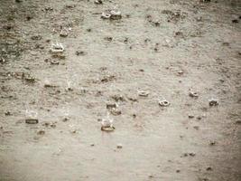 Drops of rain against the concrete photo