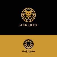 logotipo de cabeza de león vector