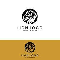 logotipo de cabeza de león vector