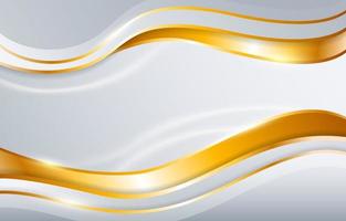 Gold and White Modern Waves Background vector