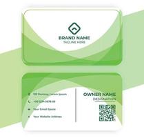 Simple, Clean, Elegant and Professional Business Card Template in green gradient vector