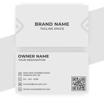 Simple, Clean, Elegant and Professional Business Card Template in White vector