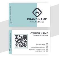 Simple, Clean, Elegant and Professional Business Card Template in light blue vector
