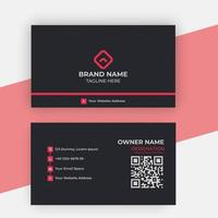 Simple, Clean, Elegant and Professional Business Card Template in Red and Black vector