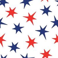 Stars white blue red colors pattern vector