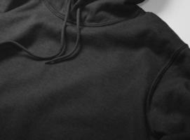 Black sweatshirts with hoodie for logo mockup template photo