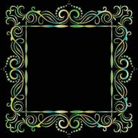 Decorative frame Elegant vector element for design in Eastern style, place for text. Beautiful floral golden border. Lace illustration for invitations, greeting cards and T Shirt design.