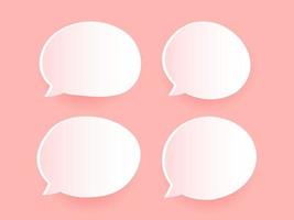 Cute Speech Bubble of dialogue 3d 2 vector