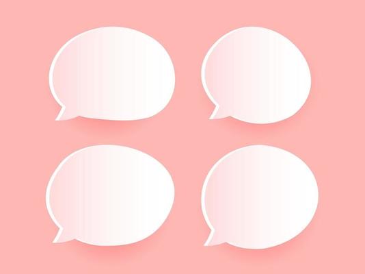 Cute Speech Bubble of dialogue 3d 2