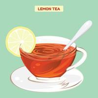 lemon tea icon vector