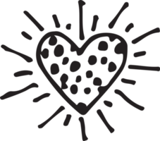 Hand drawn Heart icon sign symbol design png