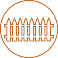 design de símbolo de sinal de ícone de cerca png