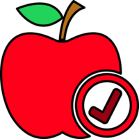 diseño de símbolo de signo de icono de manzana png