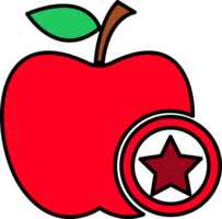 diseño de símbolo de signo de icono de manzana png