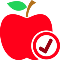 design de símbolo de sinal de ícone de maçã png