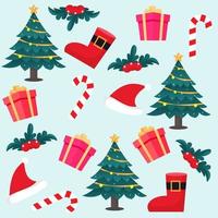 Collection of christmas elements for the holiday. -  Vector. vector