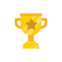 vector illustration of gold trophy, victory, champion, star. Vector design that is very suitable for websites, apps, banners, etc.