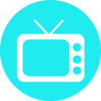 diseño de símbolo de signo de icono de tv retro png