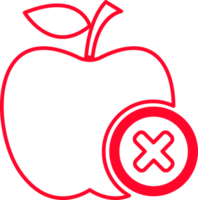 diseño de símbolo de signo de icono de manzana png