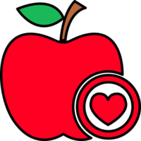 diseño de símbolo de signo de icono de manzana png