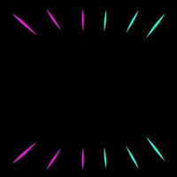 fondo negro con rayas de neón de colores, ilustración gráfica vectorial vector