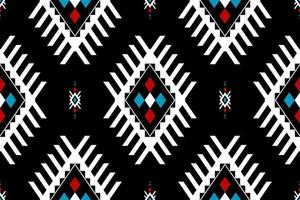 Fabric ethnic pattern art. Geometric seamless pattern in tribal. vector