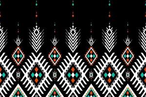 Abstract Aztec pattern art. Geometric ethnic seamless pattern in tribal. vector