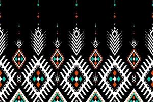 Abstract Aztec pattern art. Geometric ethnic seamless pattern in tribal. vector