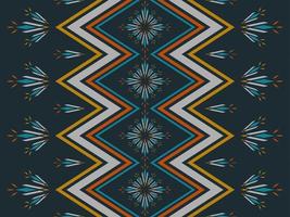 Geometric ethnic seamless pattern traditional. Abstract ethnic flower background. vector