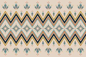 Abstract ethnic flower background. Geometric ethnic seamless pattern traditional. vector