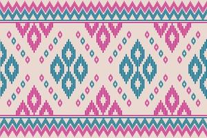 Carpet ethnic pattern art. Ikat seamless pattern in tribal. American, Mexican style. vector