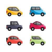 Cute Car Icons Set vector